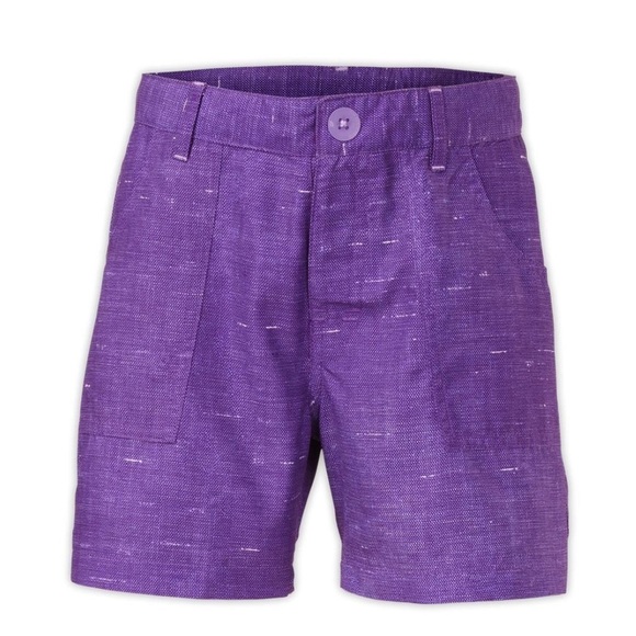 The North Face Girls' Argali Hybrid Purple Short size XL 18 Water Repel UPF 50+ - Picture 1 of 14